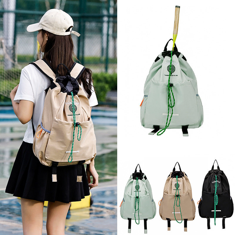 爬山包包女轻便户外运动双肩包男女款束口包登山包大学生上课包