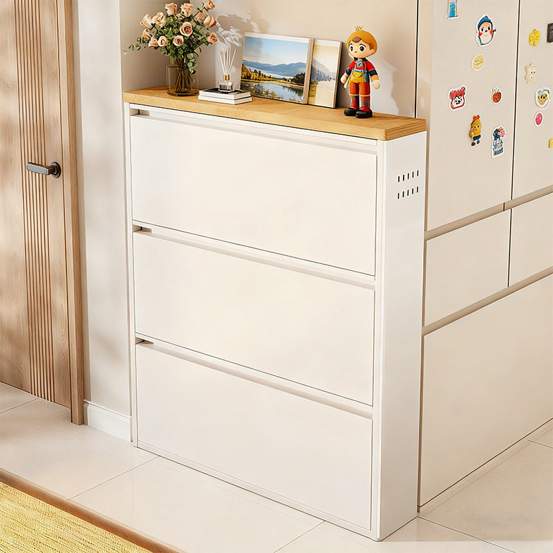 家用超薄翻斗鞋柜室内一体靠墙15cm钢制入户玄关柜门口极小窄鞋架,住宅家具,鞋架,淘宝优惠券,粉丝福利购,淘宝优惠卷