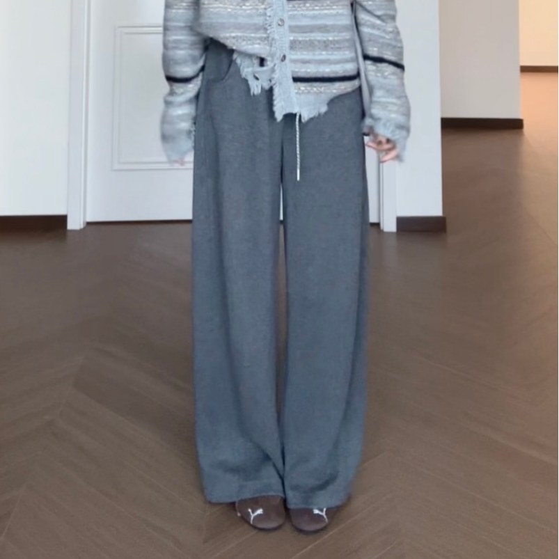 【野岛云灰】垂感升级镰刀裤型显瘦气质宽松休闲阔腿拖地裤子女