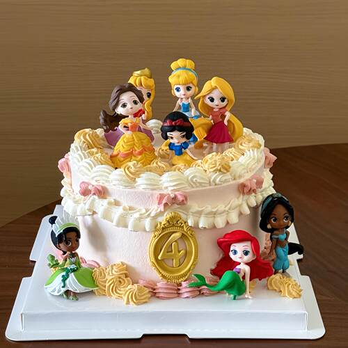 网红女孩生日蛋糕装饰迷你6款公主摆件Q版卡通少女心烘焙甜品装扮