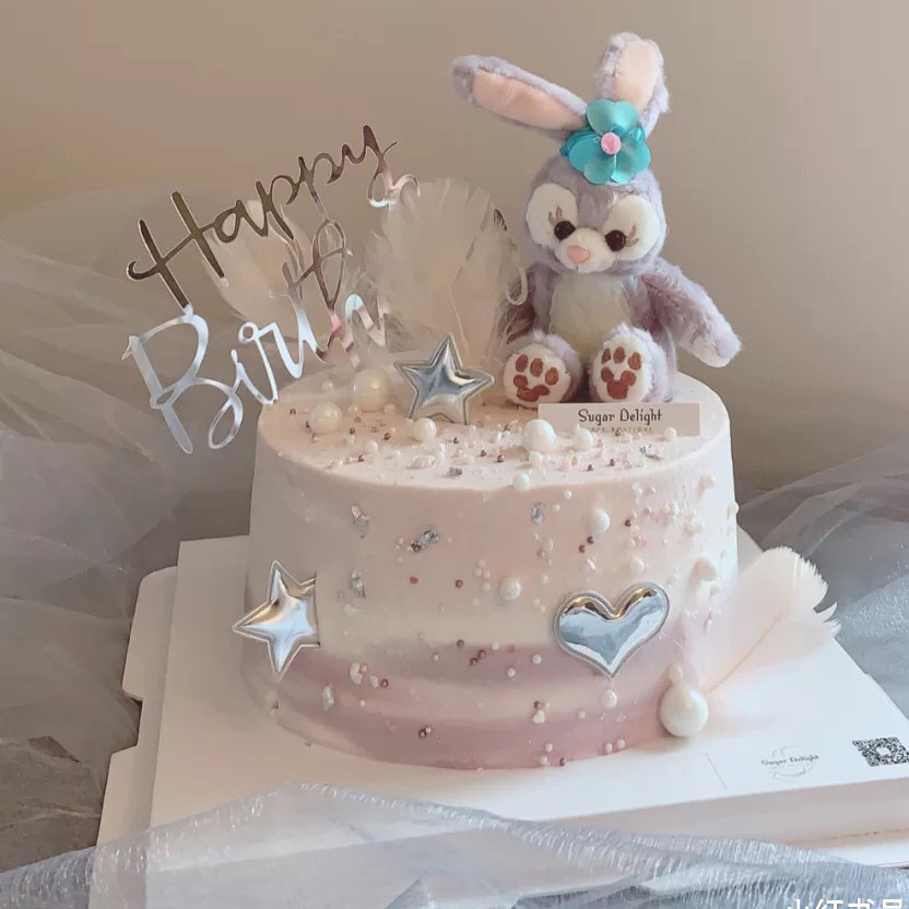 星黛露兔子毛绒可爱女孩生日蛋糕