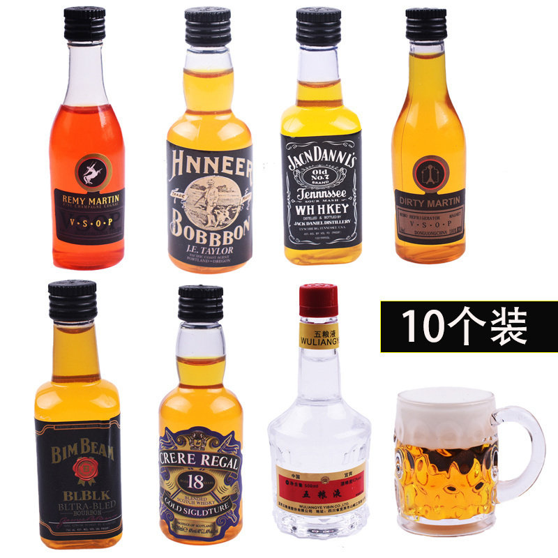 酒瓶蛋糕装饰摆件装扮