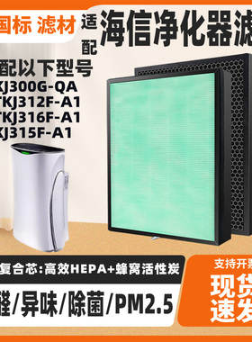 适配海信空气净化器滤芯KJ300G-QA/TKJ312F-A1复合除甲醛猫毛滤网