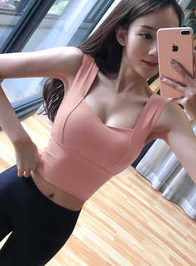 运动内衣女防震防下垂高强度一体杯文胸跑步瑜伽美背心健身服大码