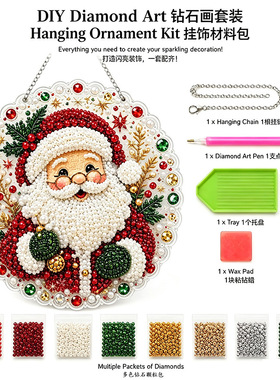 跨境热卖款亚克力DIY Diamond painting set圣诞节万圣节可爱挂件