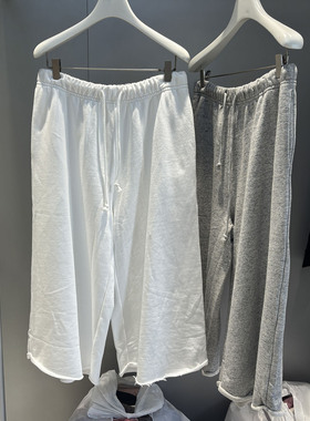 MACQNF正品时尚宽松显瘦休闲裤松紧腰卫裤八分阔腿裤女MQ22760