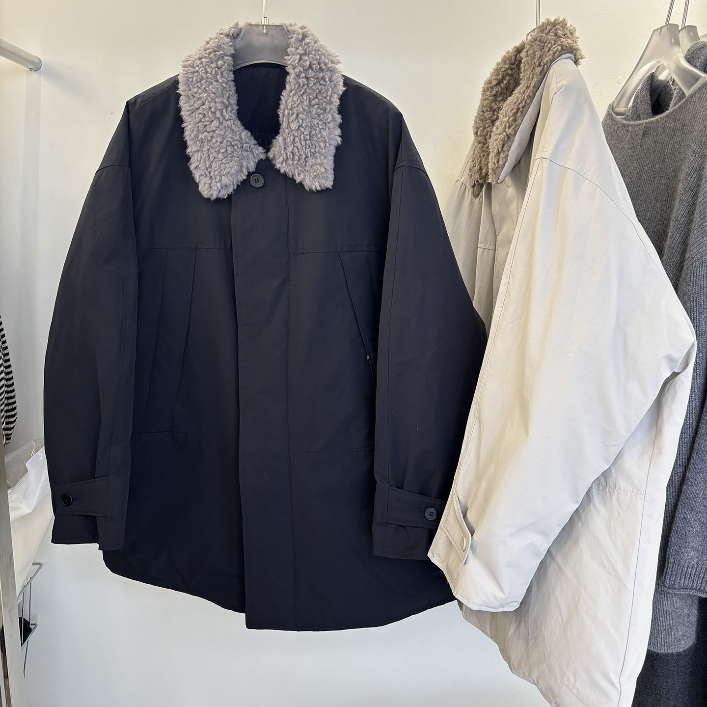 2025冬季韩国新款韩系宽松毛领羽绒服外套中长过臀派克服上衣女