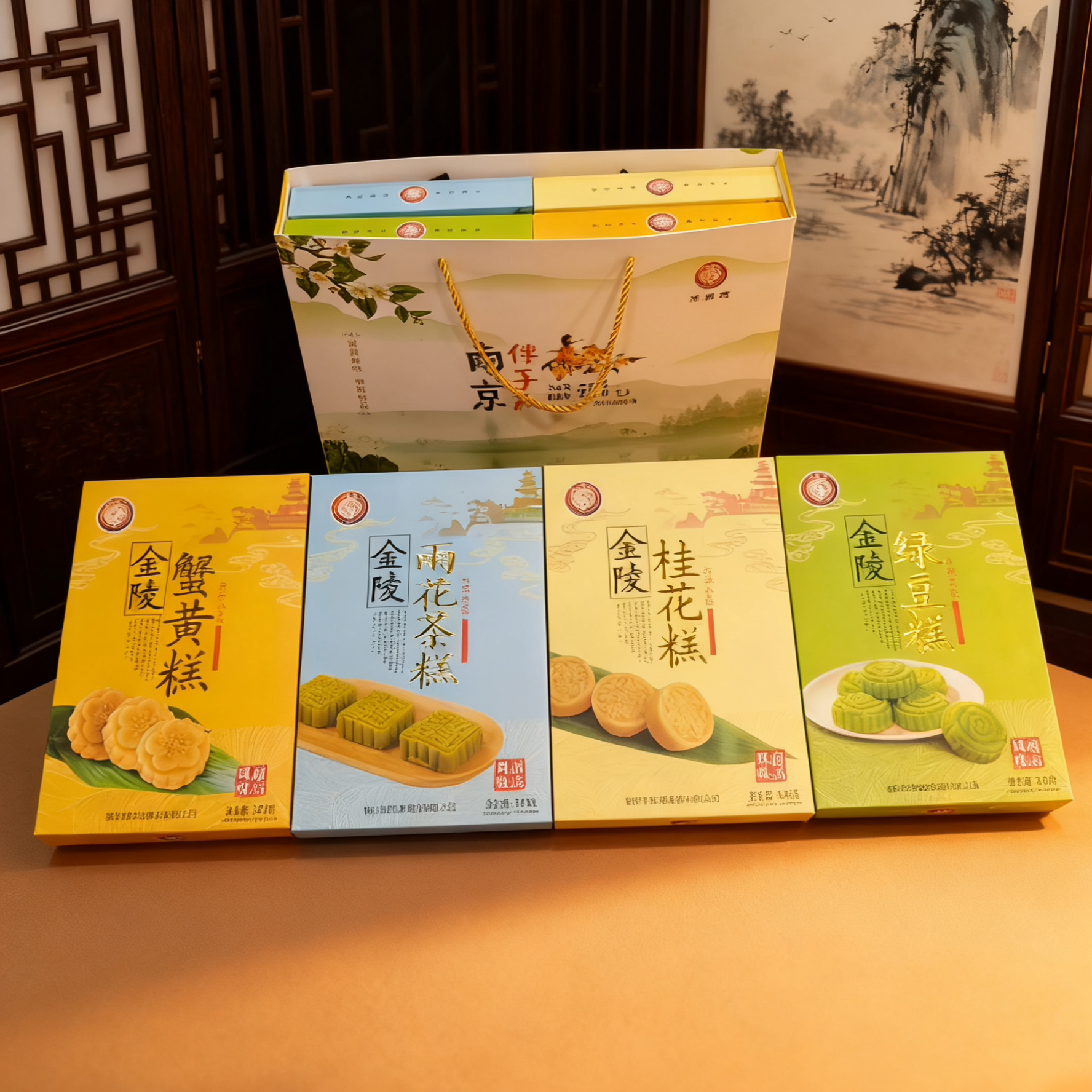 俊酥坊南京风味桂花糕蟹黄糕雨花茶糕绿豆糕旅游伴手办公休闲