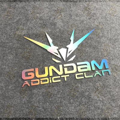 新版高达头像贴纸汽车电动车贴GUNDAM电脑箱包个性创意反光装饰贴