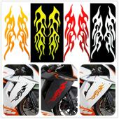 摩托车电动车贴纸火焰贴鬼火车贴个性 饰反光贴画 创意遮挡划痕装