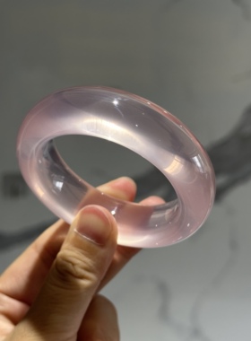 天然全净体精品莫桑比克粉晶手镯粉色水晶送女友送领导礼物首选