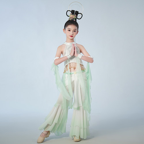凌波仙子儿童古典舞蹈服灵儿同款化身童子渐飞天敦煌舞蹈表演服装