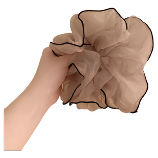 气质款飘带大肠发圈森系仙美高级感气质花朵扎马尾网纱头饰夏季