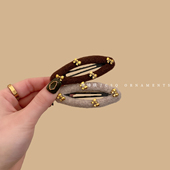 韩国ins风复古金属蝴蝶结镂空BB夹高级感刘海发夹女前额侧边夹子