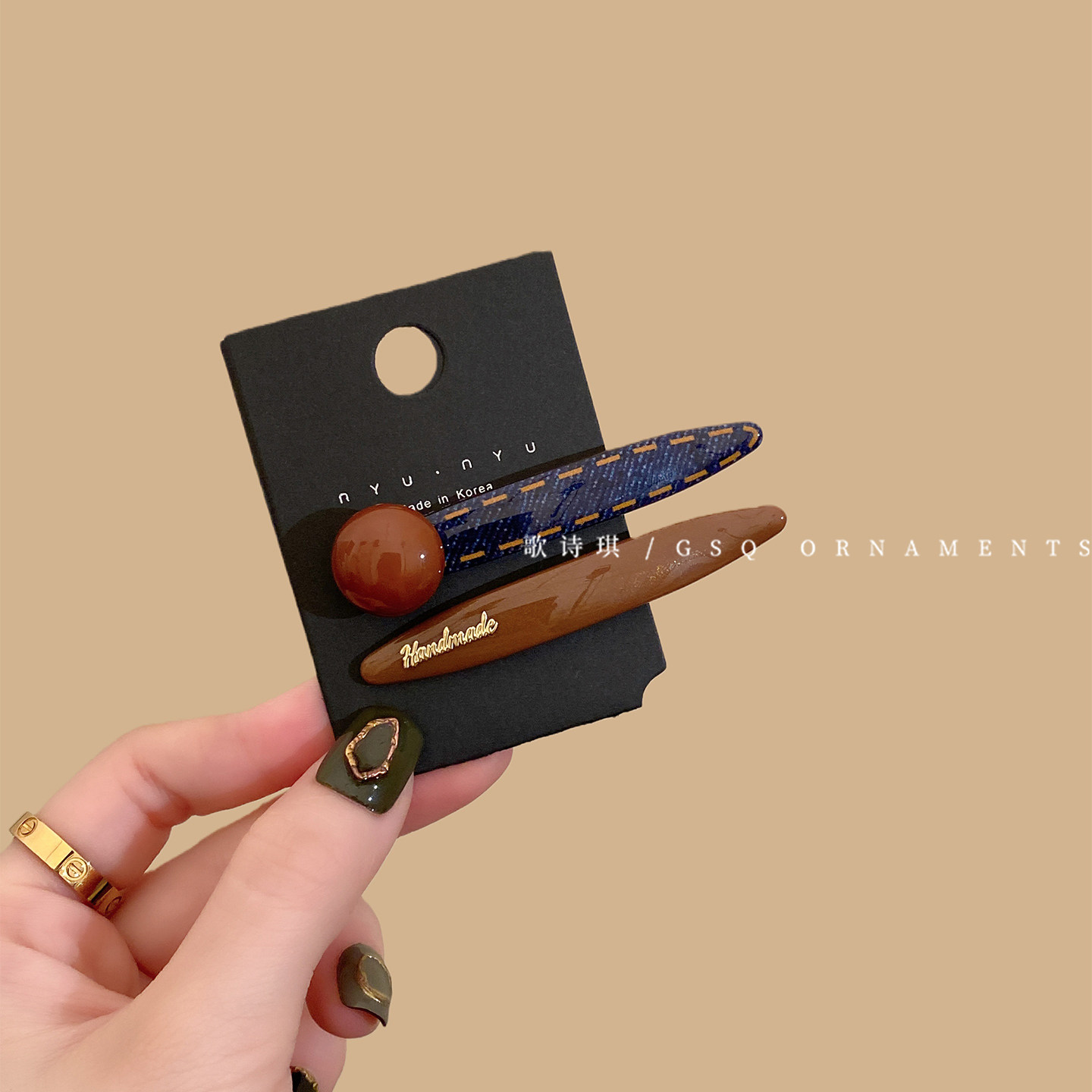 焦糖布丁~韩系咖色圆球鸭嘴夹2025新款可爱前额侧边夹刘海碎发夹,饰品/流行首饰/时尚饰品新,发饰,淘宝优惠券,粉丝福利购,淘宝优惠卷