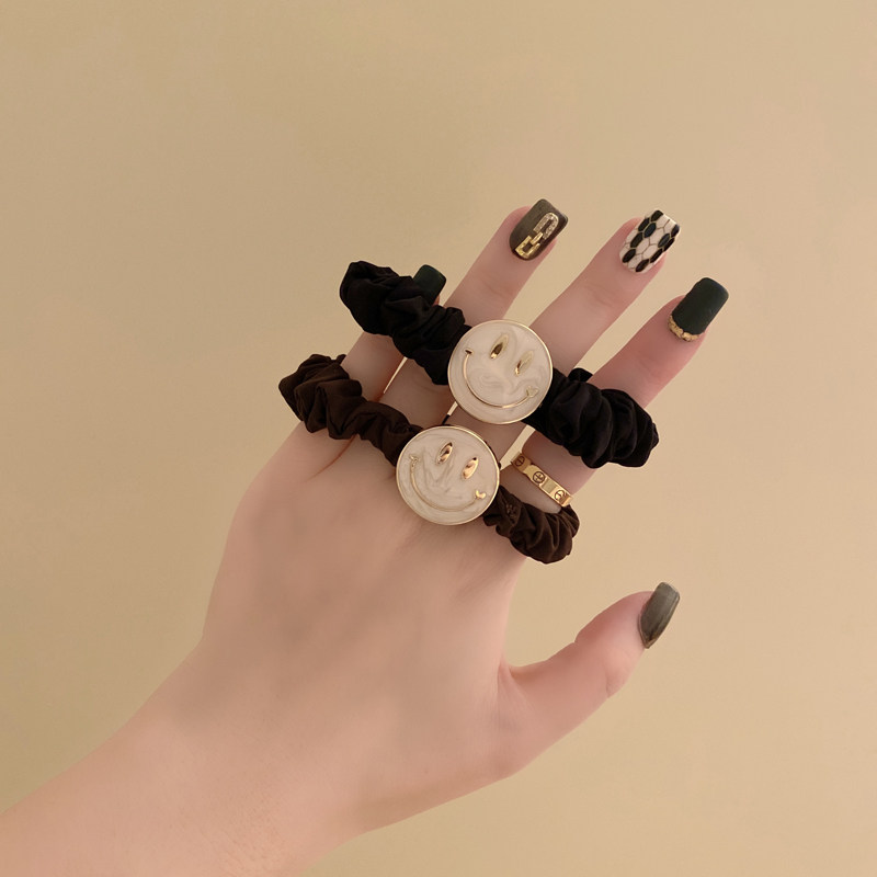 气质金属笑脸大肠发圈高颜值马尾丸子头发绳高级感2024年头绳新款,饰品/流行首饰/时尚饰品新,发饰,淘宝优惠券,粉丝福利购,淘宝优惠卷