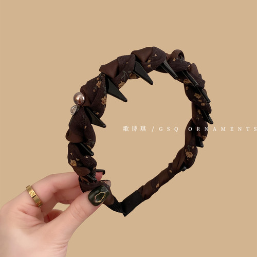 复古法式浪漫碎花缠绕发箍