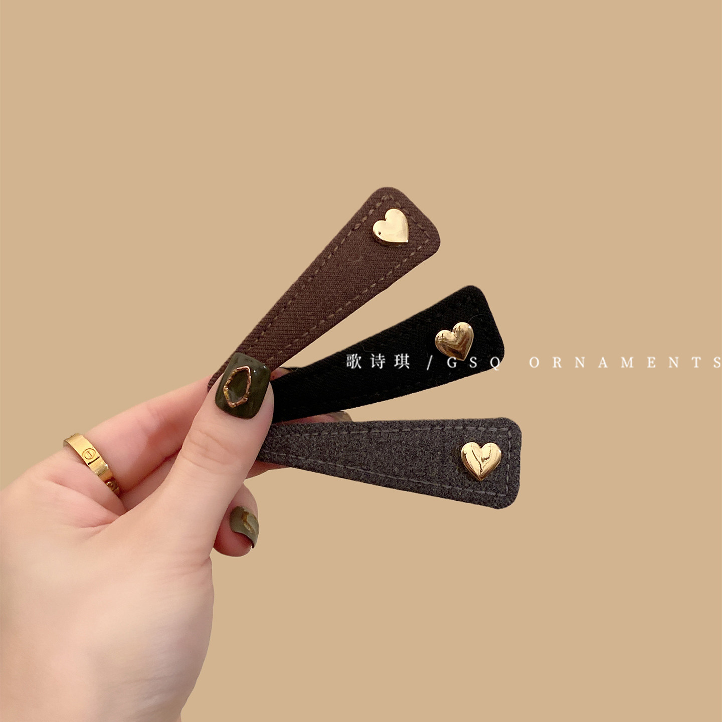 简约甜美韩系小爱心三角bb夹前额侧边刘海夹女高级感百搭碎发夹,饰品/流行首饰/时尚饰品新,发饰,淘宝优惠券,粉丝福利购,淘宝优惠卷