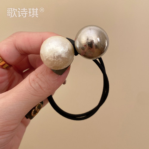 简约气质珍珠头绳扎头发皮筋