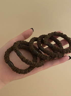 五条装~基础绑头发橡皮筋不勒发发圈女夏季简约扎马尾高弹力发绳