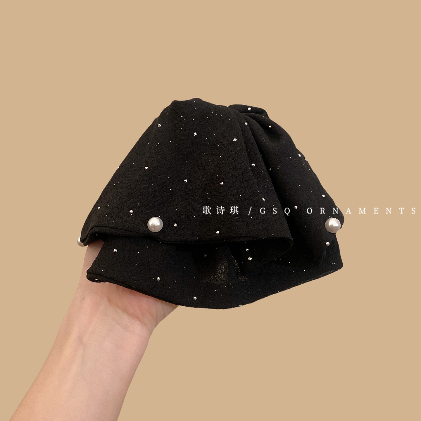 法式轻奢满天星珍珠马尾抓夹女优雅高级感后脑勺盘发半扎发鲨鱼夹,饰品/流行首饰/时尚饰品新,发饰,淘宝优惠券,粉丝福利购,淘宝优惠卷