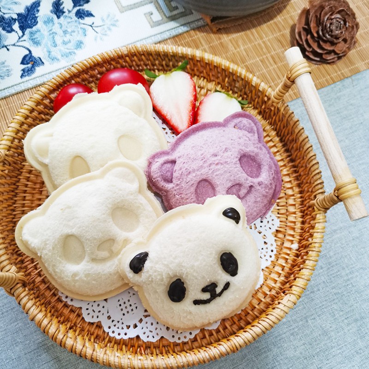 熊猫三明治模具爱心早餐DIY模具