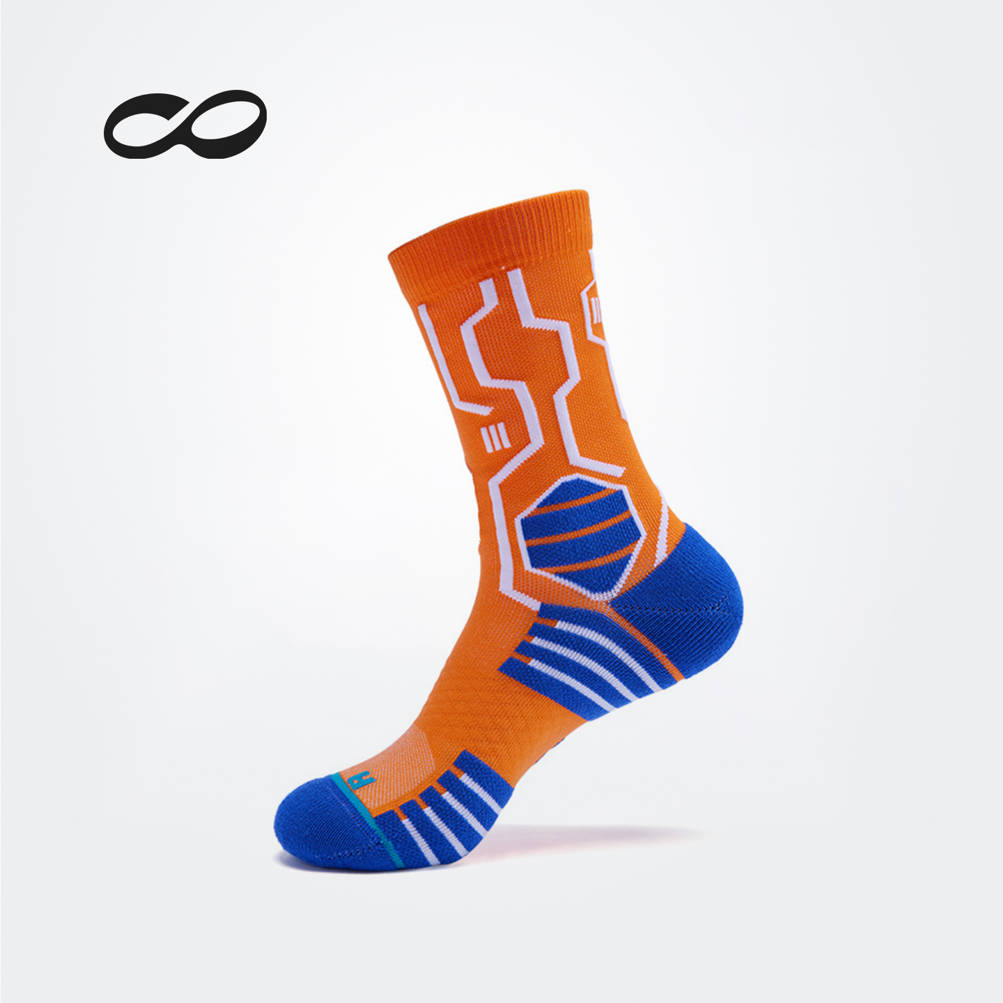 咕咚专业运动弹力透气减震篮球袜