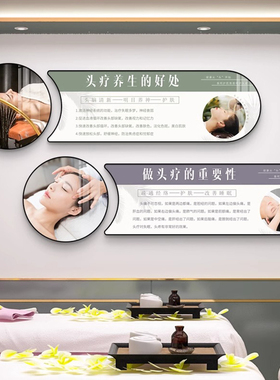 头疗店墙面装饰画养生馆理疗按摩图片宣传海报挂画spa美容院壁画