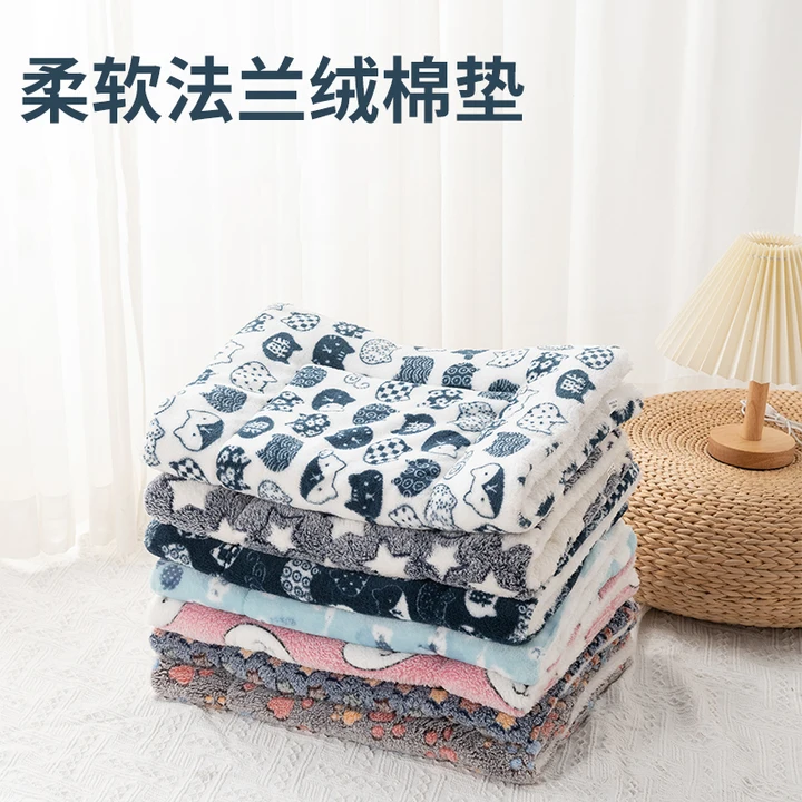 法兰绒印花冬季通用宠物小猫被子