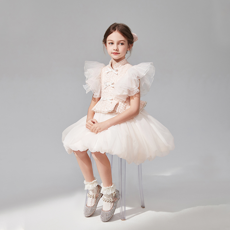 喜調公主裙女童提花肌理甜美