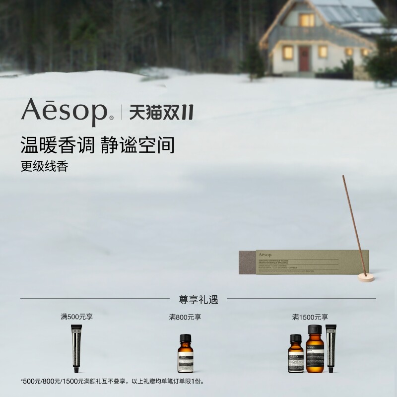 【海外店】Aesop伊索 更级线香 室内香氛家居香薰生日礼物香线