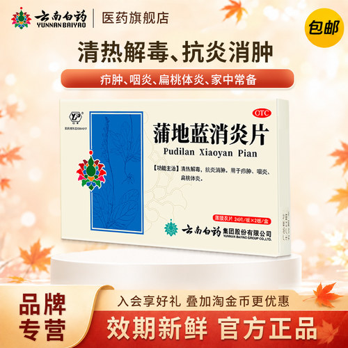 [云丰]蒲地蓝消炎片0.3g*48片/盒