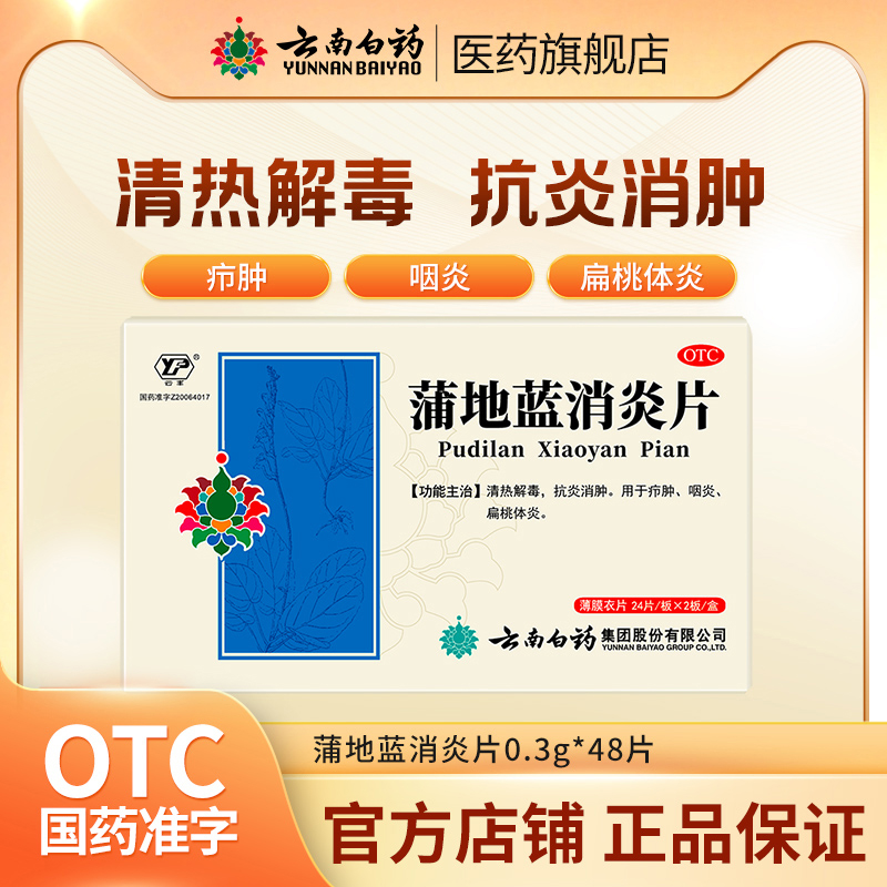【云丰】蒲地蓝消炎片0.3g*48片/盒