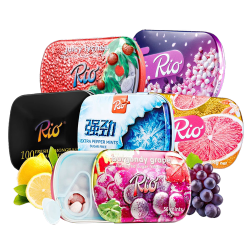 Rio瑞欧无糖薄荷糖铁盒装
