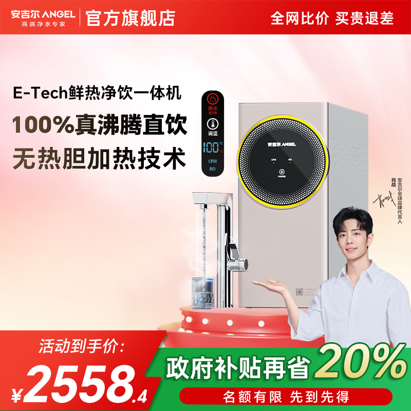 政府补贴安吉尔净水器直饮家用净饮机加热净热一体饮水机厨房过滤