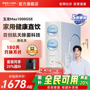 政府補貼安吉爾家用直飲凈水器廚房飲水機ro過濾器玉龍Max1000GSE