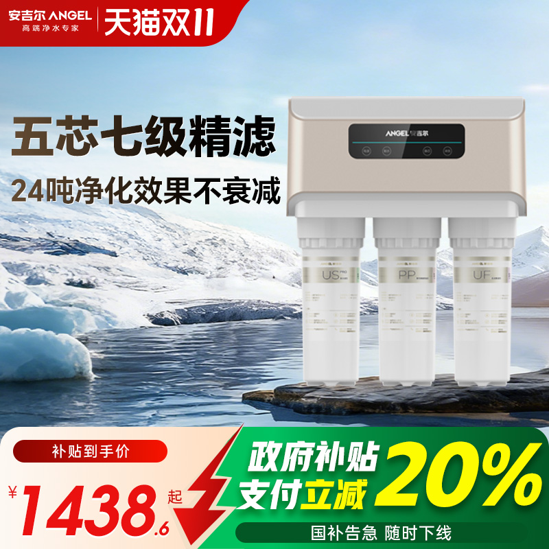 政府补贴安吉尔净水器家用厨房自来水饮水机直饮反渗透过滤净水机
