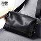 冷兽男士 斜挎包软牛皮手拿包手抓韩版 真皮单肩包男包男款 背包横款