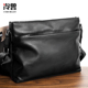 商务休闲头层牛皮男士 冷兽真皮男包单肩包男款 横款 包包斜挎背包包