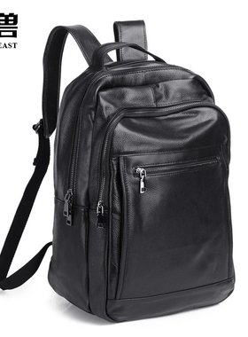 冷兽男士双肩包真皮2025新款男背包电脑大容量旅行包休闲学生包包