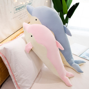 软体海洋生物玩偶睡觉抱枕 2024创意新款 海豚毛绒玩具公仔抖音同款