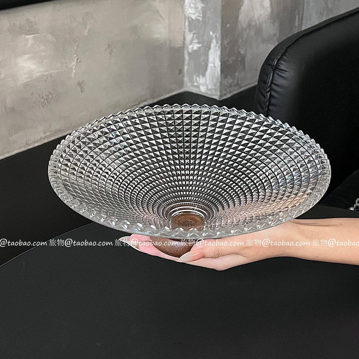 玻璃水果盘客厅茶几家用轻奢高档前台糖果零食托盘坚果干盘摆放盘