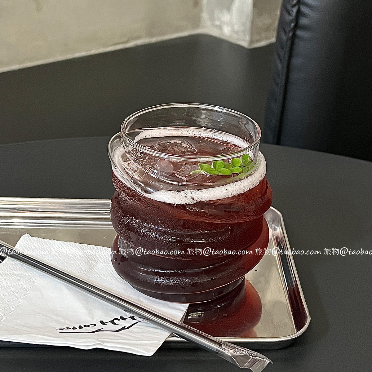 创意螺旋小熊维尼糖罐杯设计感高硼硅耐热玻璃杯冰美式咖啡杯酒杯