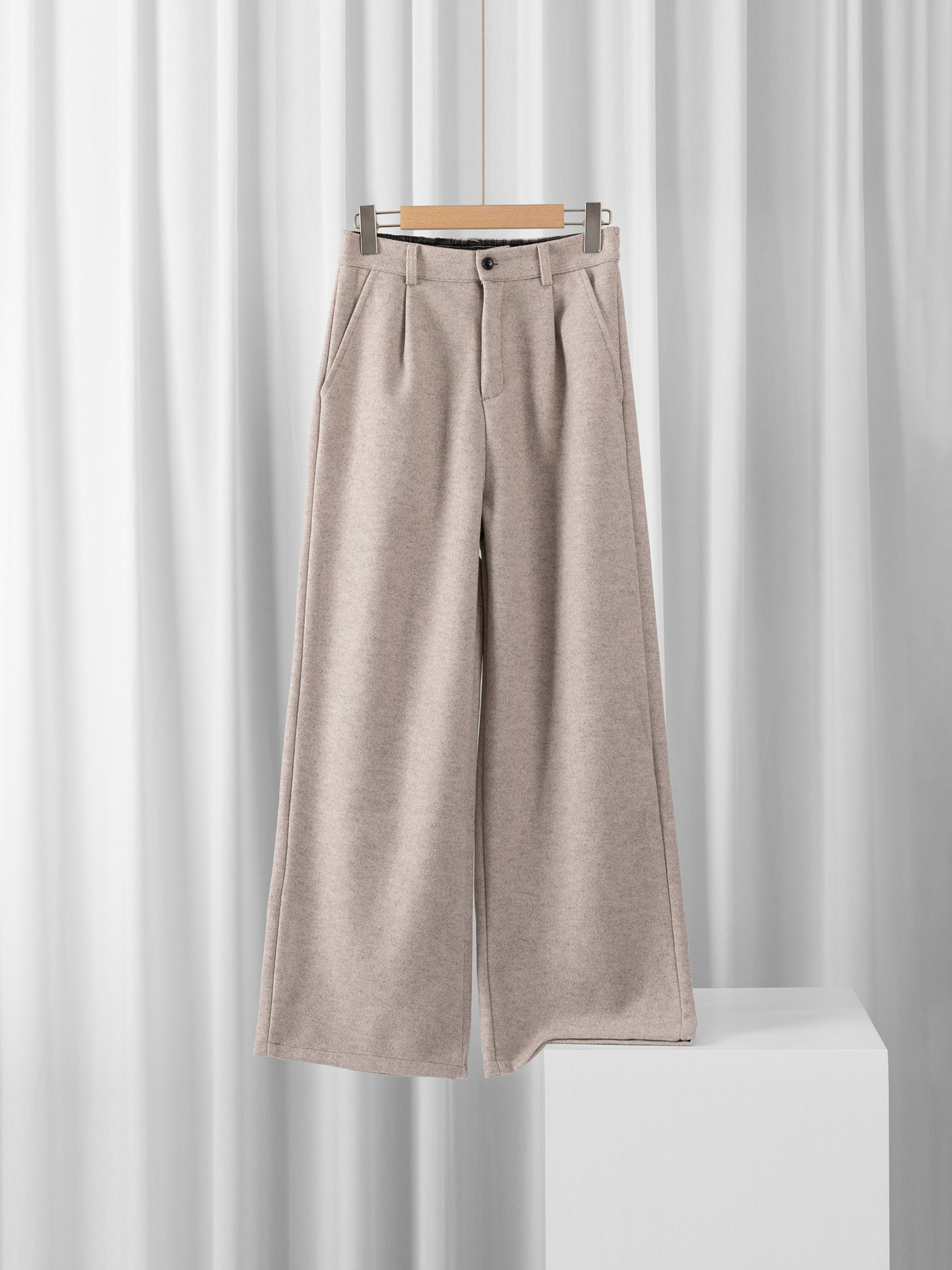Heavy Wool Trousers: Loose Straight-Leg Unisex Fit - Taobao product photo 3