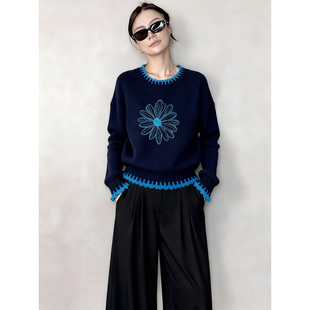 独特漂亮冬装一整套韩系拼色针织套装女秋冬季穿搭高级感两件套装