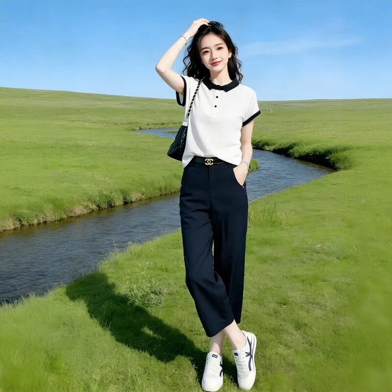 2026超火夏装一整套韩系时尚高级感小香风减龄短袖上衣两件套装女
