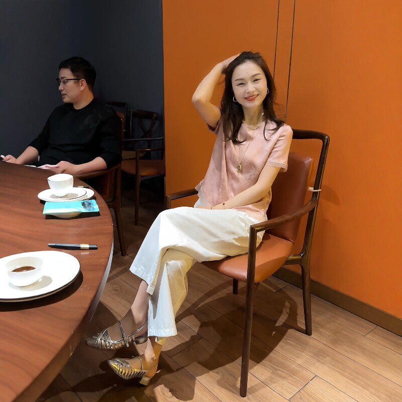 高级感轻熟风两件套韩版百搭短袖T恤女高腰直筒休闲裤减龄两件套