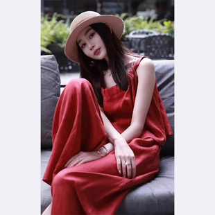 夏季 搭配一整套法式 小香风背心上衣高级感宽松显瘦时髦阔腿裤 套装
