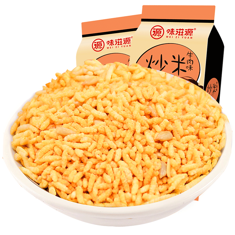 休闲零食炒米120g牛肉味年货