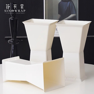 花衣裳包花神器方墩墩插花塑料模具箭筒花束底座花壳花店包装资材